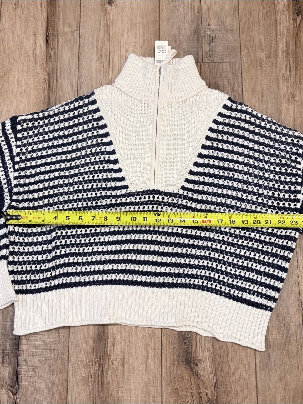 Aerie Coastal Grandmacore Nautical Stripe Oversized Sweater S Preppy Hamptons - Picture 9 of 9